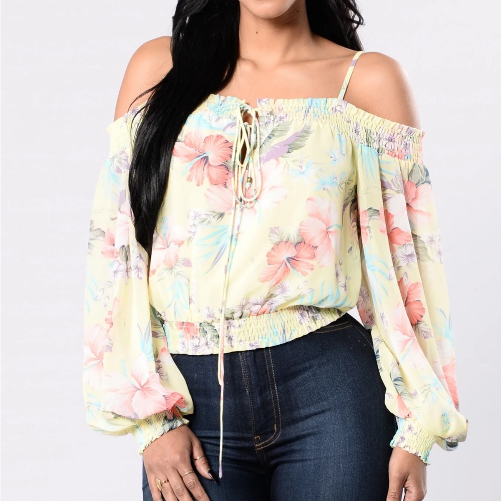 Fashion Nova This is What You Came For Floral Top Cold Shoulder Off the Shoulder